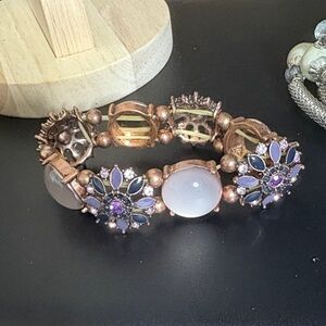 Elegant Purple and Gold Women's Bracelet